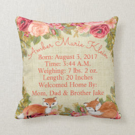 Almofada Travesseiro decorativo do Fox da floresta do bebê