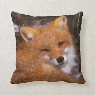 Almofada "Travesseiro decorativo do Fox vermelho"