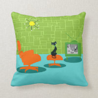 Travesseiro decorativo do Gatinho de Idade do Espa