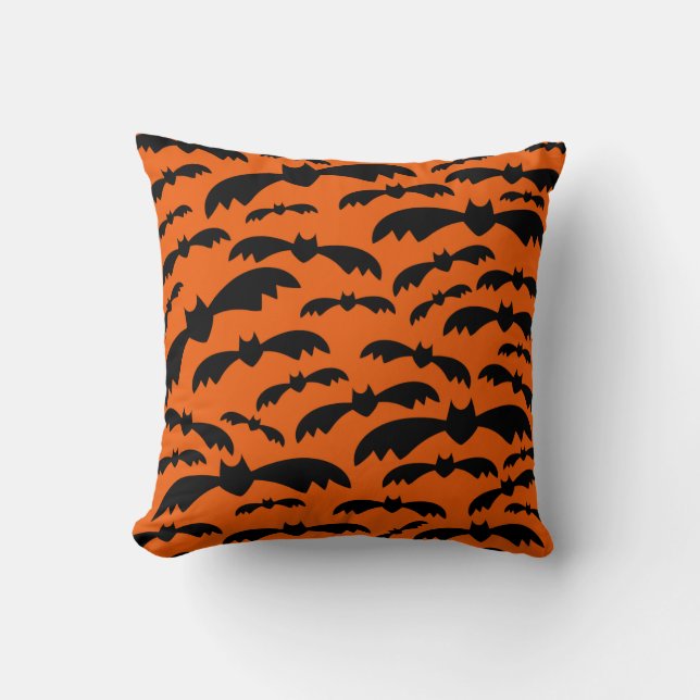 Almofada Travesseiro decorativo do Halloween Bats (Frente)