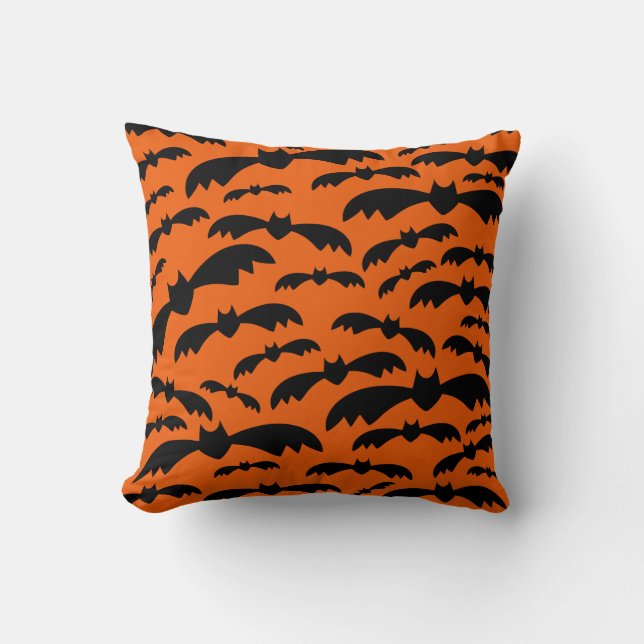 Almofada Travesseiro decorativo do Halloween Bats (Frente)