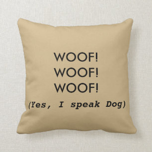 Almofada Travesseiro decorativo do humor do cão