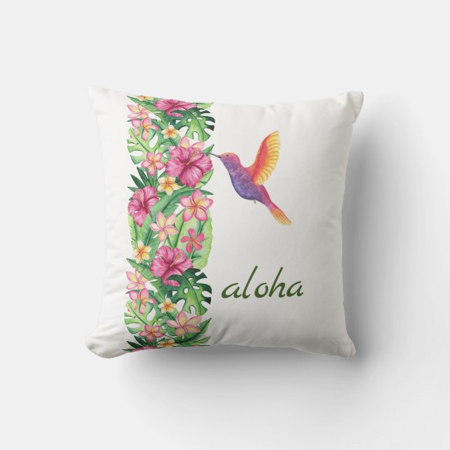 Almofada Travesseiro decorativo do Jardim Aloha (Frente)