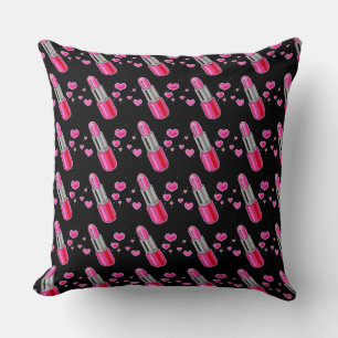 Almofada Travesseiro decorativo do Lover Líper Rosa e Pret
