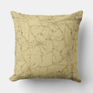 Almofada Travesseiro decorativo do mapa da viagem por