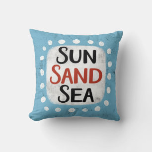 Almofada Travesseiro decorativo do Mar da Areia Sun