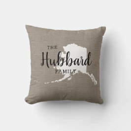 Almofada Travesseiro decorativo do Monograma da Família Ala