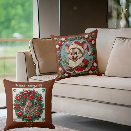 Almofada Travesseiro decorativo do mouse de Natal