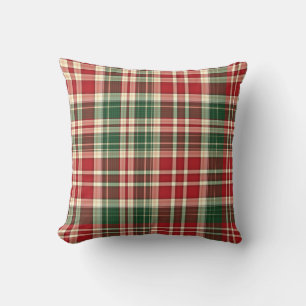 Almofada Travesseiro decorativo do Natal Plaid-1-Sq