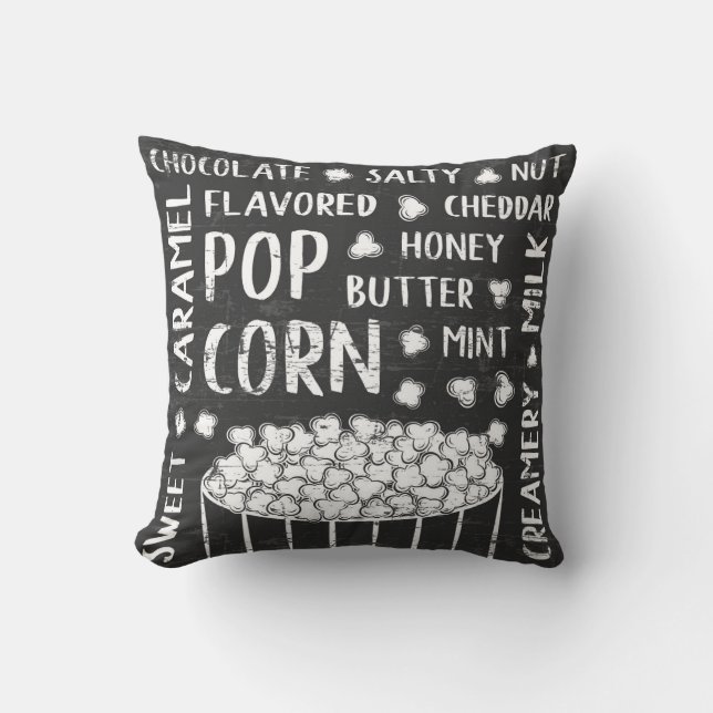 Almofada Travesseiro decorativo do Partido Popcorn Feliz Re (Frente)