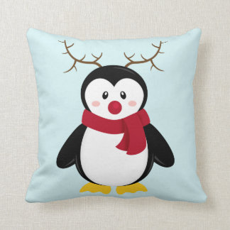 Almofada Travesseiro decorativo do pinguim de Rudolph