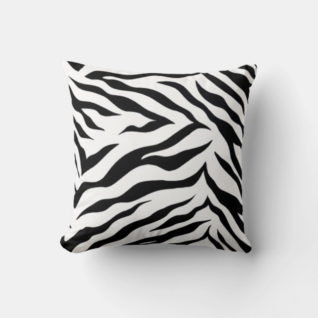 Almofada Travesseiro decorativo do poliéster da zebra (16" (Frente)