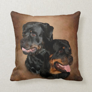 Almofada Travesseiro decorativo do poliéster de Rottweiler