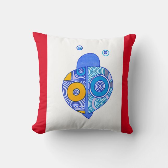 Almofada Travesseiro decorativo do rei Fisher Algodão (Frente)