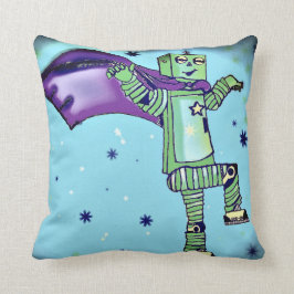 Almofada Travesseiro decorativo do robô do super-herói do