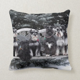 Almofada Travesseiro decorativo do Schnauzer diminuto