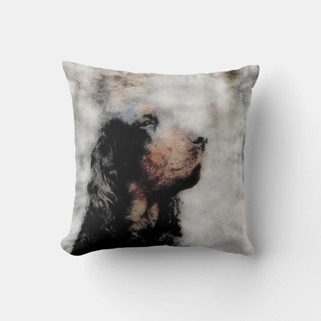 Almofada Travesseiro decorativo do setter de Gordon (Frente)
