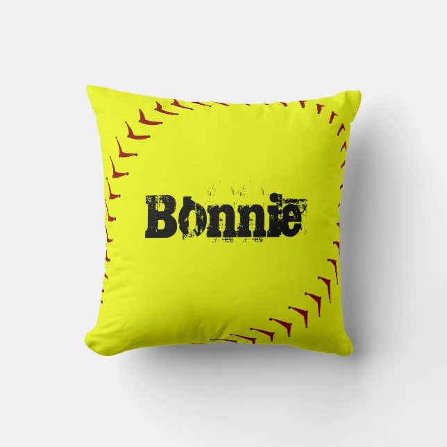 Almofada Travesseiro decorativo do softball de Fastpitch (Frente)