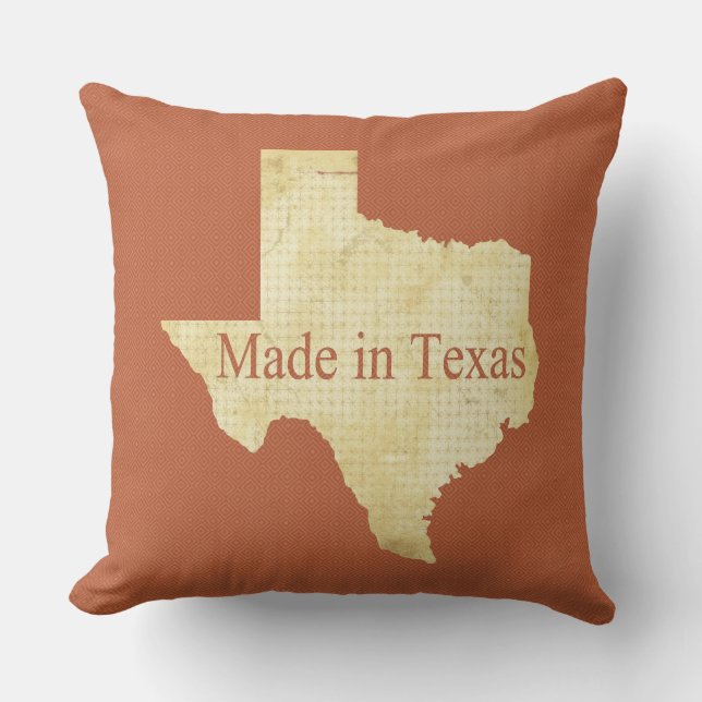 Almofada Travesseiro decorativo do Texas Cream e Rusty Red  (Frente)