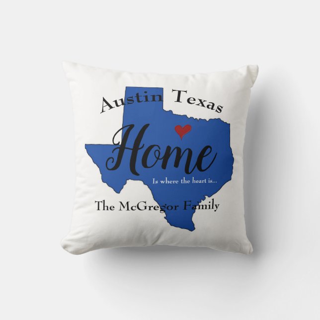 Almofada Travesseiro decorativo do Texas Home (Frente)