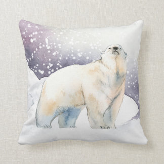 Almofada Travesseiro decorativo do Urso Polar da Neve Inver