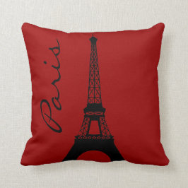 Almofada Travesseiro decorativo do vermelho de Paris da