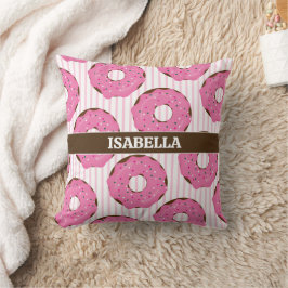 Almofada Travesseiro Decorativo Donut Rosa Doce