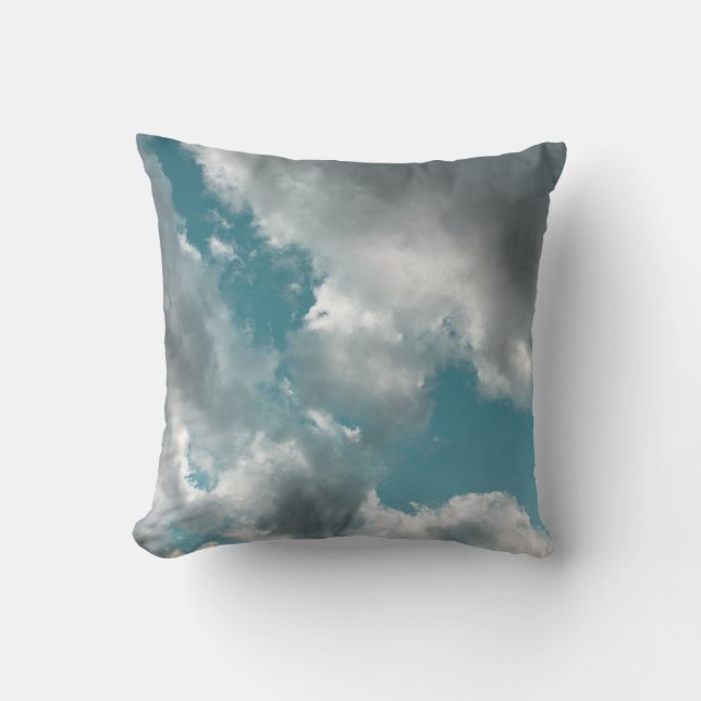 Almofada Travesseiro decorativo dos céus de turquesa (Frente)