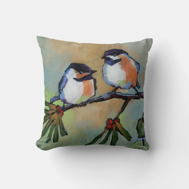 Almofada Travesseiro decorativo dos Chickadees (Frente)