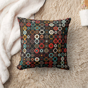 Almofada Travesseiro decorativo dos círculos de Boho Retroa