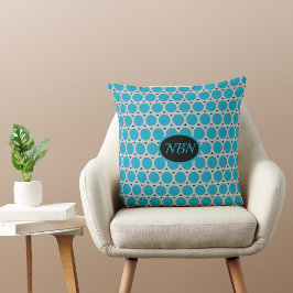 Almofada Travesseiro decorativo dos Círculos de Pop de Turq