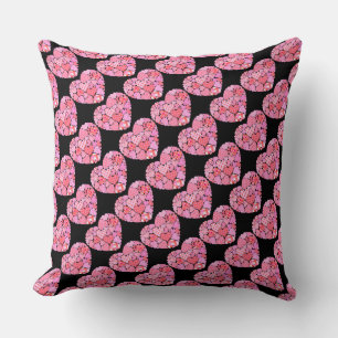Almofada Travesseiro decorativo dos corações dos retalhos