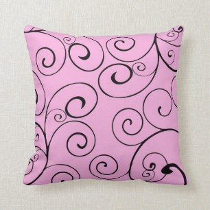 Almofada Travesseiro decorativo dos redemoinhos do rosa e