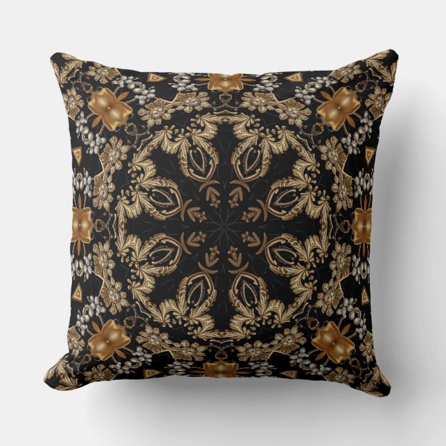 Almofada Travesseiro Decorativo Dourado (Frente)
