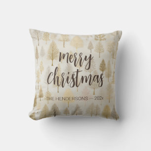 Almofada Travesseiro decorativo Dourado das Árvores de Nata