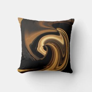 Almofada Travesseiro decorativo Dourado de Abstrato castanh