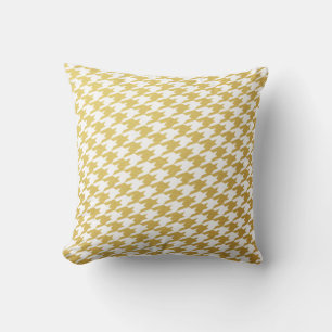 Almofada Travesseiro decorativo Dourado de padrão de hound