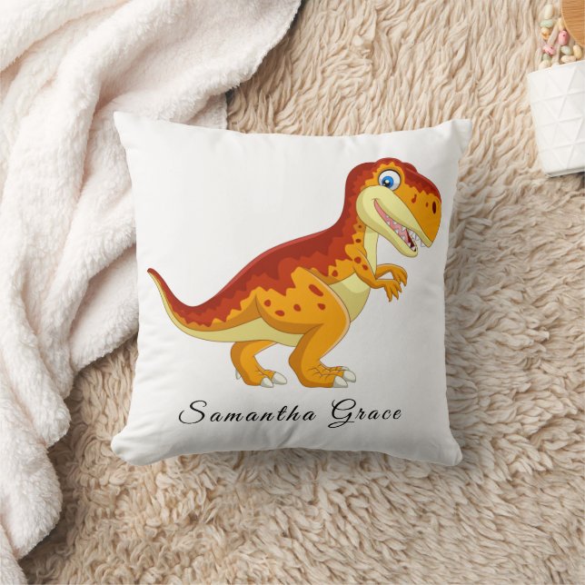 Almofada Travesseiro decorativo Dourado do Dinossaur T Rex (Cobertor)