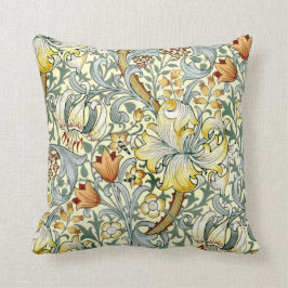 Almofada Travesseiro decorativo dourado dos lírios