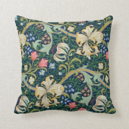 Almofada Travesseiro decorativo dourado dos lírios