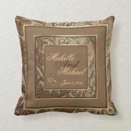 Almofada Travesseiro decorativo Dourado ornamentado feito