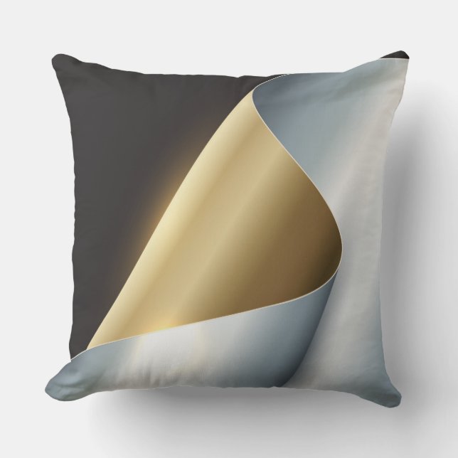 Almofada Travesseiro Decorativo Dourado Prata (Frente)