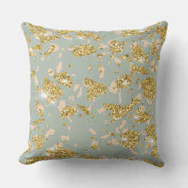 Almofada Travesseiro decorativo Dourado rosa