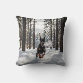 Almofada Travesseiro decorativo Elegante Doberman Pinscher