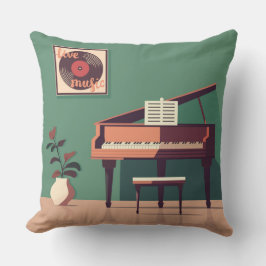 Almofada Travesseiro decorativo Elegante Grand Piano