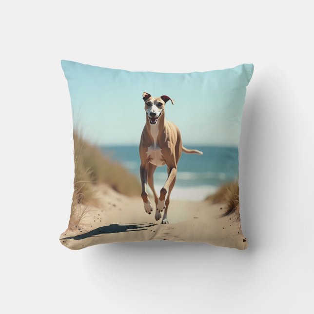 Almofada Travesseiro decorativo Elegante italiano Greyhound (Frente)