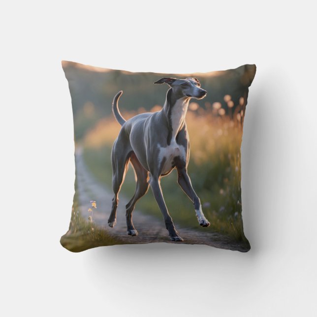 Almofada Travesseiro decorativo Elegante italiano Greyhound (Frente)