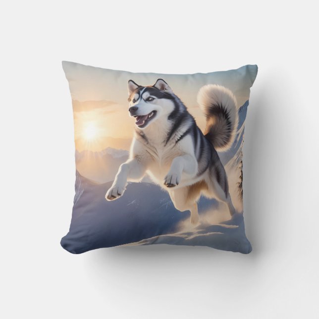 Almofada Travesseiro decorativo Elegante Siberian Husky (Frente)