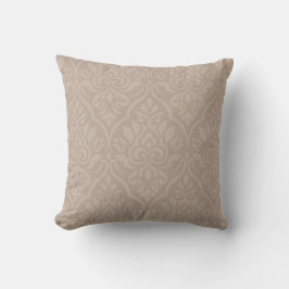 Almofada Travesseiro decorativo Elegante Taupe damask desig