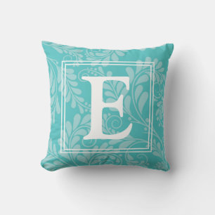 Almofada Travesseiro decorativo Elegante Turquesa com Flore